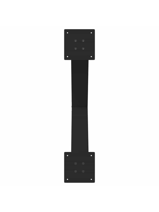 Ruokapöydän jalat x-muotoiset 2 kpl musta 70x(72-73) cm teräs
