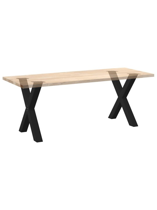 Ruokapöydän jalat x-muotoiset 2 kpl musta 70x(72-73) cm teräs
