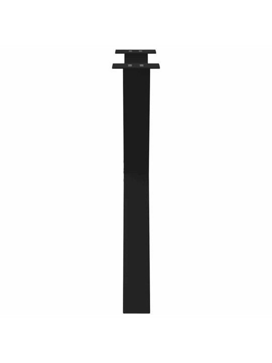 Ruokapöydän jalat x-muotoiset 2 kpl musta 80x(72-73) cm teräs