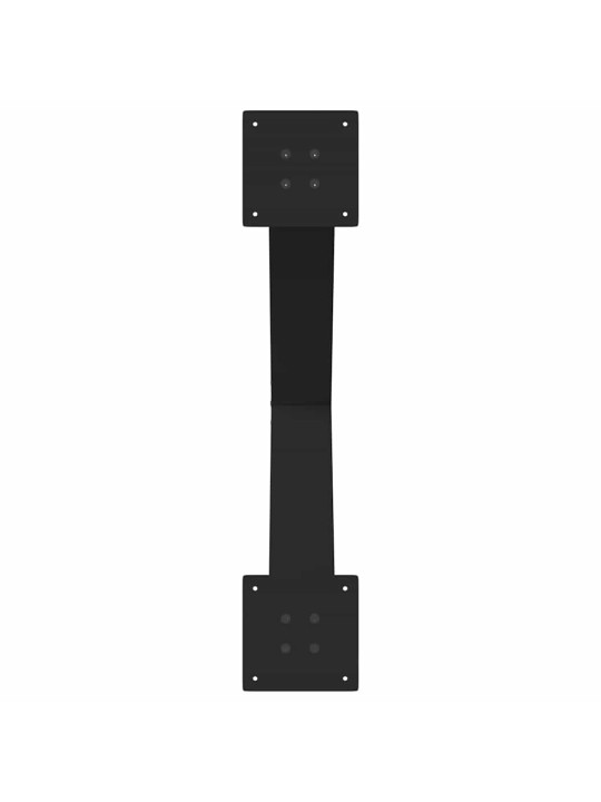 Ruokapöydän jalat x-muotoiset 2 kpl musta 80x(72-73) cm teräs