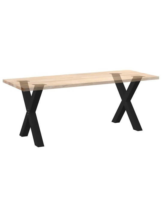 Ruokapöydän jalat x-muotoiset 2 kpl musta 80x(72-73) cm teräs