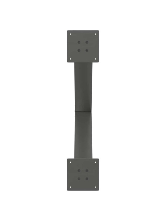 Ruokapöydän jalat x-muotoiset 2 kpl antrasiitti 80x(72-73) cm teräs