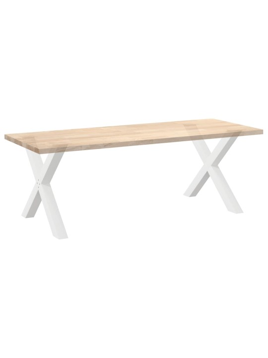 Ruokapöydän jalat x-muotoiset 2 kpl valkoinen 90x(72-73) cm teräs