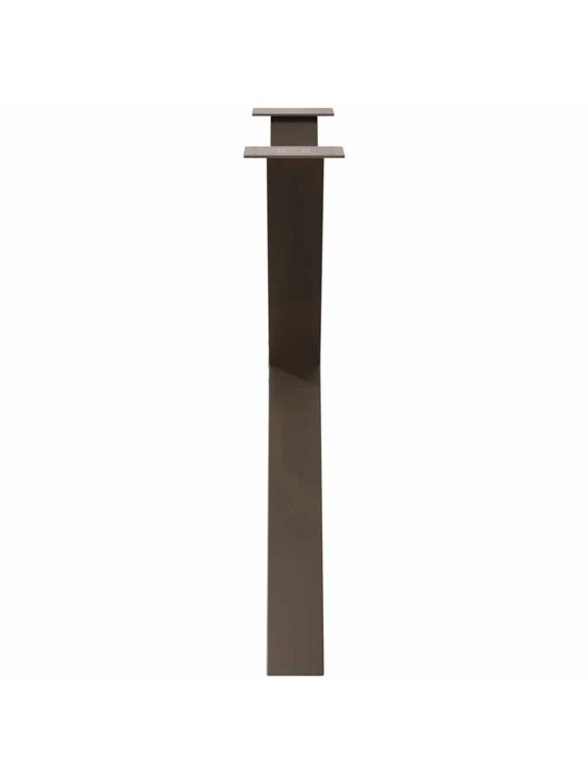 Ruokapöydän jalat x-muotoiset 2 kpl luonnonvärinen teräs 90x(72-73) cm teräs