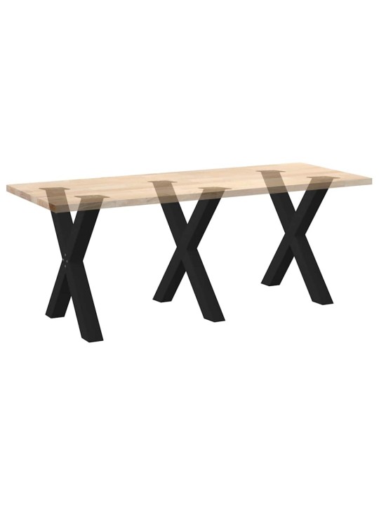 Ruokapöydän jalat x-muotoiset 3 kpl musta 70x(72-73) cm teräs