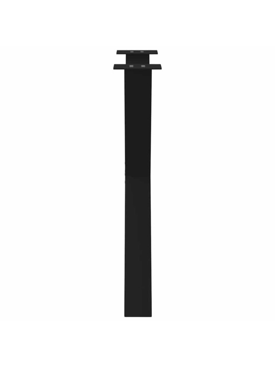 Ruokapöydän jalat x-muotoiset 3 kpl musta 80x(72-73) cm teräs
