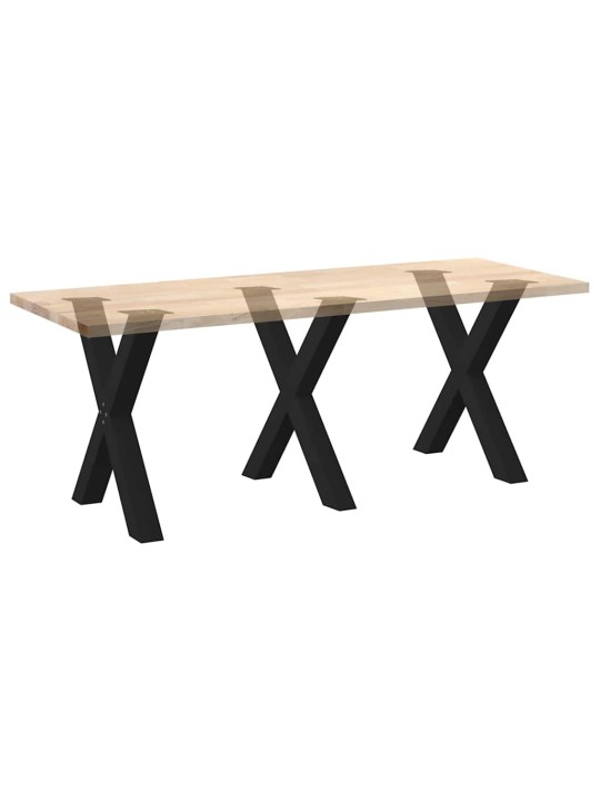 Ruokapöydän jalat x-muotoiset 3 kpl musta 80x(72-73) cm teräs