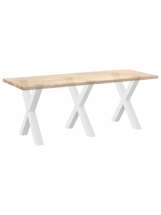 Ruokapöydän jalat x-muotoiset 3 kpl valkoinen 80x(72-73) cm teräs