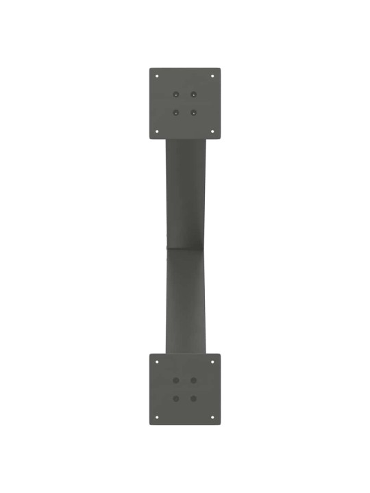 Ruokapöydän jalat x-muotoiset 3 kpl antrasiitti 80x(72-73) cm teräs