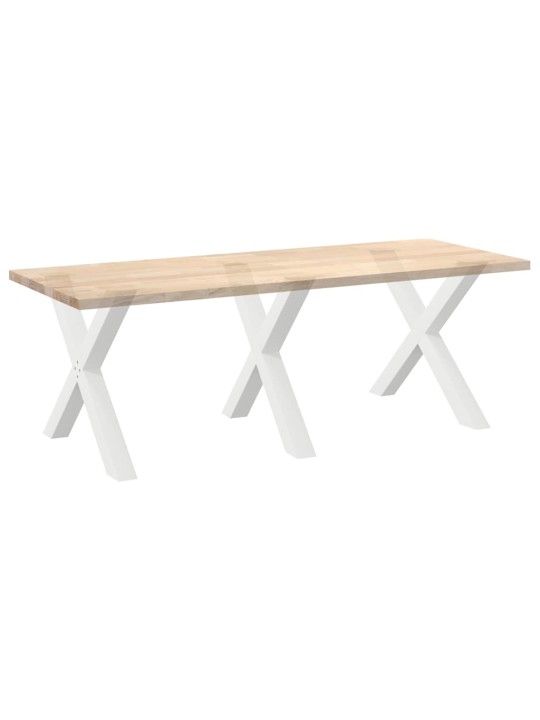Ruokapöydän jalat x-muotoiset 3 kpl valkoinen 90x(72-73) cm teräs