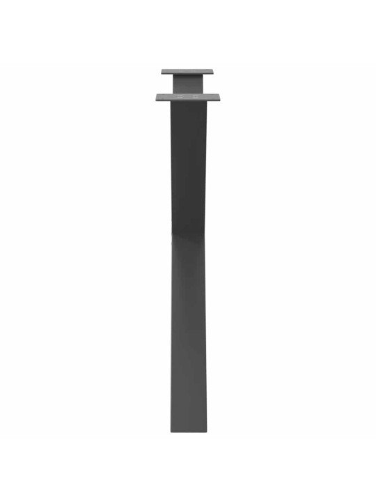 Ruokapöydän jalat x-muotoiset 3 kpl antrasiitti 90x(72-73) cm teräs