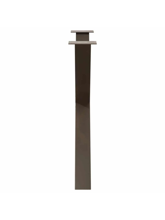 Ruokapöydän jalat x-muotoiset 3 kpl luonnonvärinen teräs 90x(72-73) cm teräs