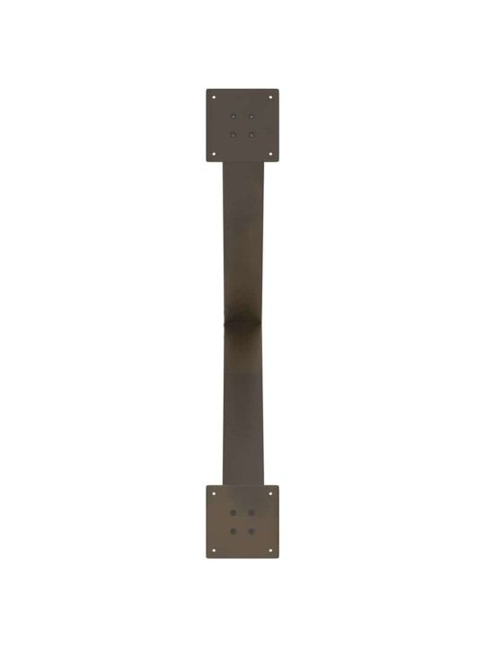 Ruokapöydän jalat x-muotoiset 3 kpl luonnonvärinen teräs 90x(72-73) cm teräs