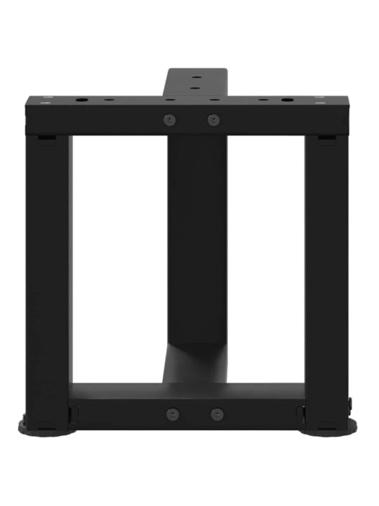 Sohvapöydän jalat t-muotoiset 2 kpl musta 30x25x(30-31) cm teräs