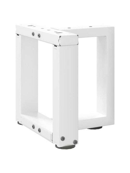 Sohvapöydän jalat t-muotoiset 2 kpl valkoinen 30x25x(30-31) cm teräs