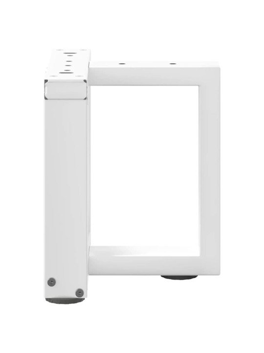 Sohvapöydän jalat t-muotoiset 2 kpl valkoinen 30x25x(30-31) cm teräs