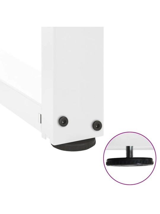 Sohvapöydän jalat t-muotoiset 2 kpl valkoinen 30x25x(30-31) cm teräs
