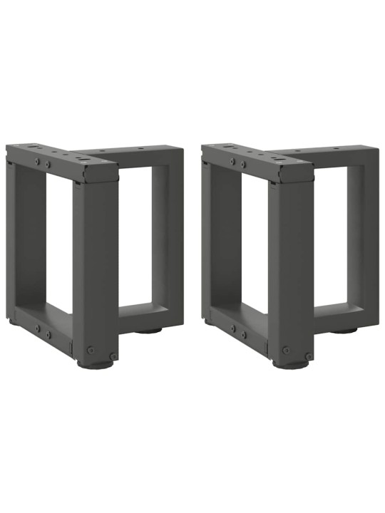 Sohvapöydän jalat t-muotoiset 2 kpl antrasiitti 30x25x(30-31) cm teräs
