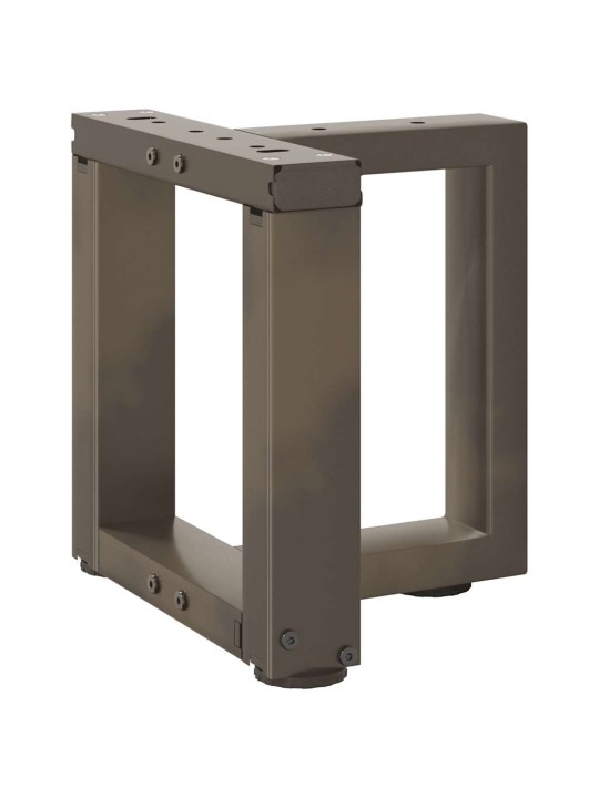 Sohvapöydän jalat t-muotoiset 2 kpl musta 30x25x(30-31) cm teräs
