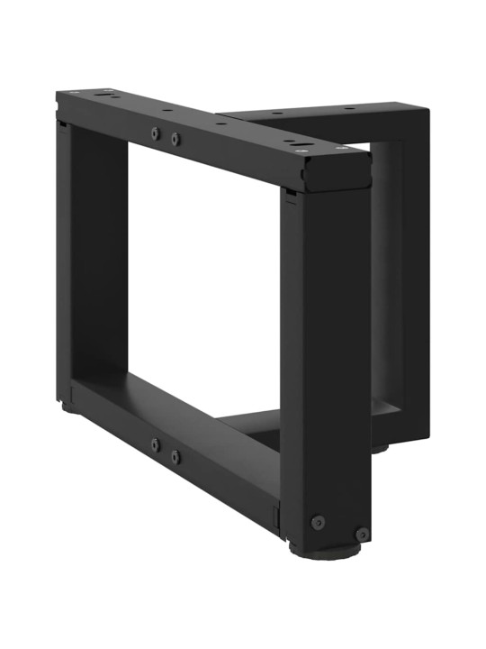 Sohvapöydän jalat t-muotoiset 2 kpl musta 40x25x(30-31) cm teräs