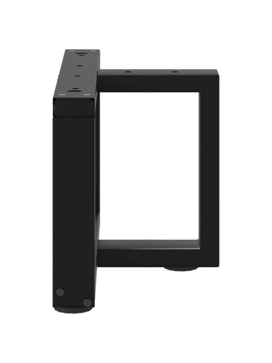 Sohvapöydän jalat t-muotoiset 2 kpl musta 40x25x(30-31) cm teräs