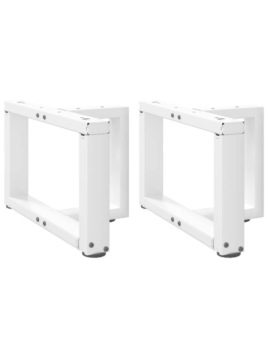 Sohvapöydän jalat t-muotoiset 2 kpl valkoinen 40x25x(30-31) cm teräs