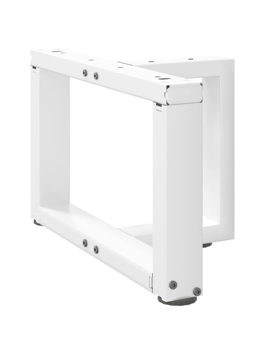Sohvapöydän jalat t-muotoiset 2 kpl valkoinen 40x25x(30-31) cm teräs