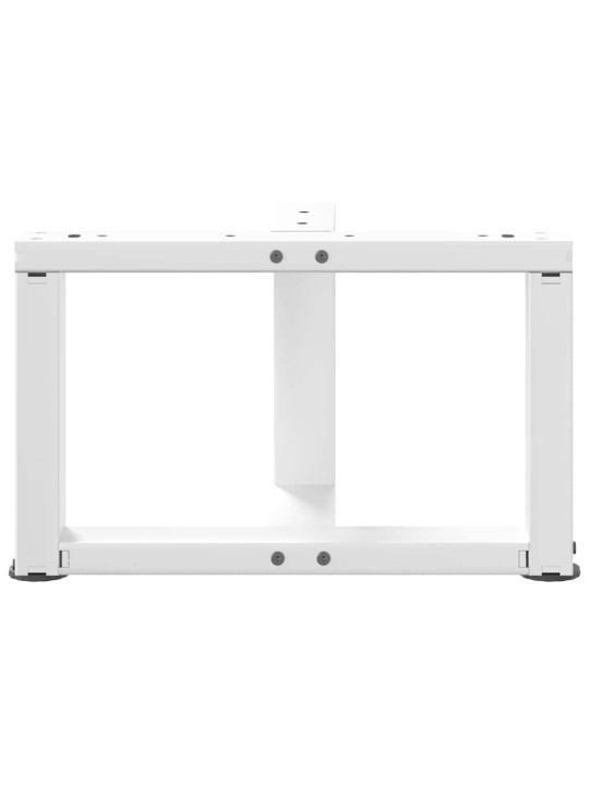 Sohvapöydän jalat t-muotoiset 2 kpl valkoinen 40x25x(30-31) cm teräs