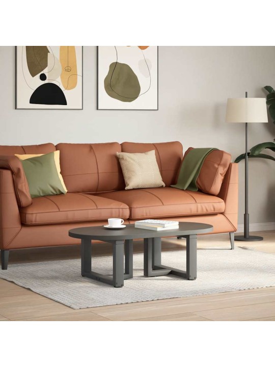 Sohvapöydän jalat t-muotoiset 2 kpl antrasiitti 40x25x(30-31) cm teräs