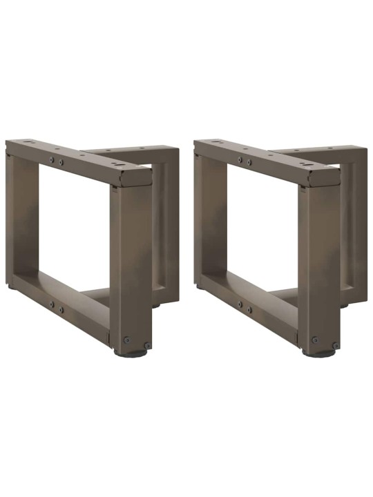 Sohvapöydän jalat t-muotoiset 2 kpl musta 40x25x(30-31) cm teräs