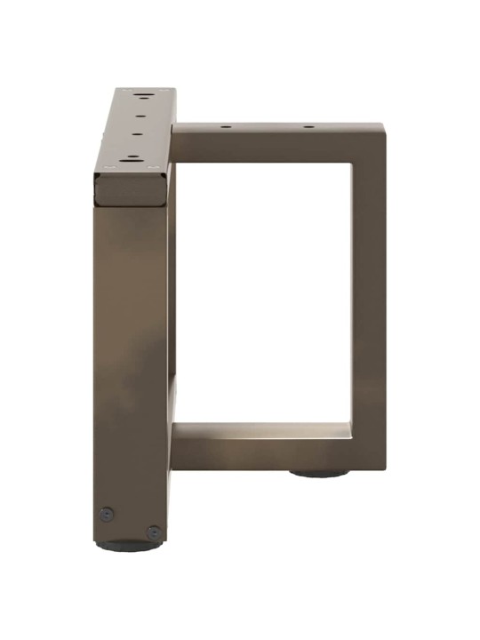 Sohvapöydän jalat t-muotoiset 2 kpl musta 40x25x(30-31) cm teräs