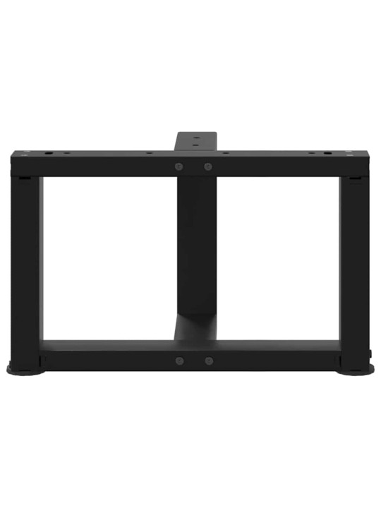 Sohvapöydän jalat t-muotoiset 2 kpl musta 50x25x(30-31) cm teräs