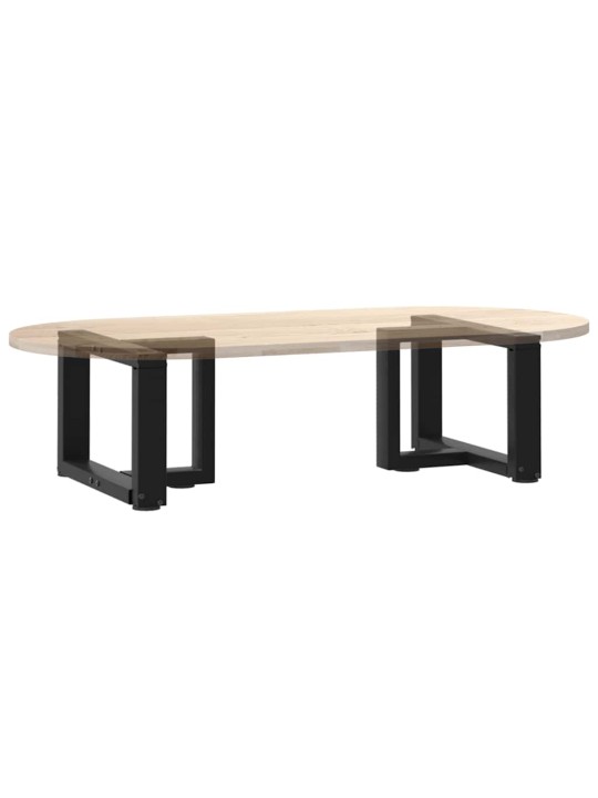 Sohvapöydän jalat t-muotoiset 2 kpl musta 50x25x(30-31) cm teräs
