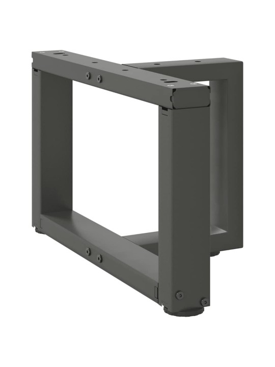 Sohvapöydän jalat t-muotoiset 2 kpl antrasiitti 50x25x(30-31) cm teräs