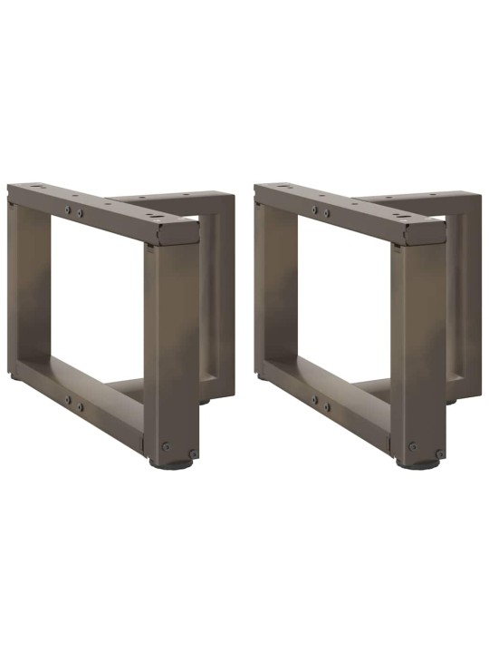 Sohvapöydän jalat t-muotoiset 2 kpl musta 50x25x(30-31) cm teräs