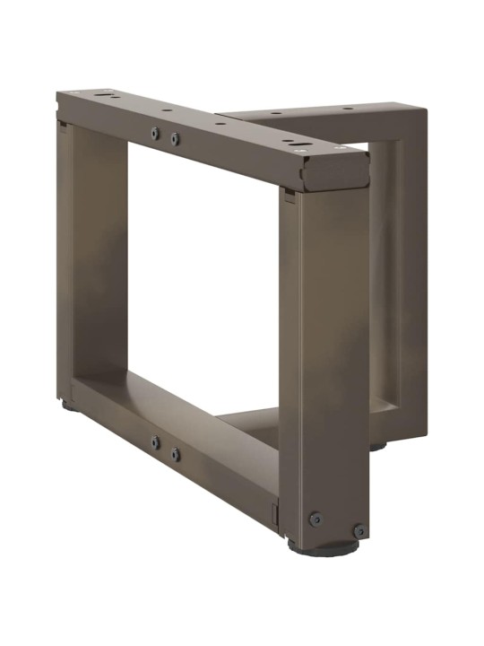 Sohvapöydän jalat t-muotoiset 2 kpl musta 50x25x(30-31) cm teräs