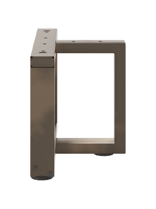 Sohvapöydän jalat t-muotoiset 2 kpl musta 50x25x(30-31) cm teräs