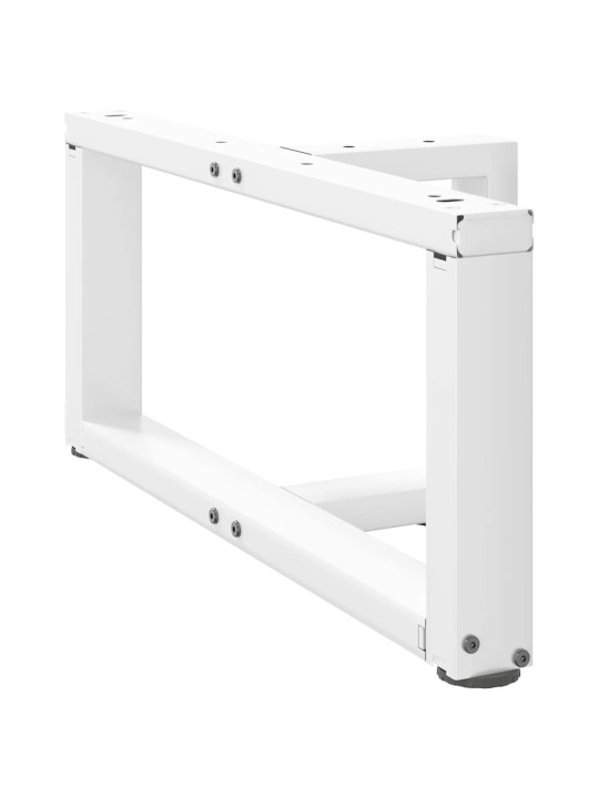 Sohvapöydän jalat t-muotoiset 2 kpl valkoinen 60x25x(30-31) cm teräs