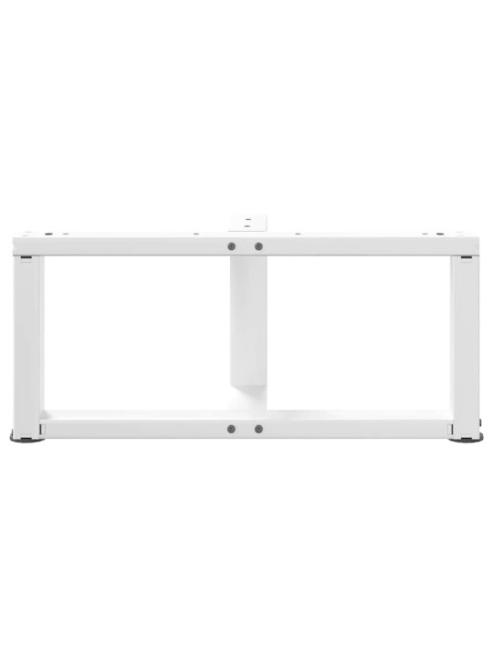 Sohvapöydän jalat t-muotoiset 2 kpl valkoinen 60x25x(30-31) cm teräs