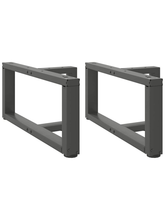 Sohvapöydän jalat t-muotoiset 2 kpl antrasiitti 60x25x(30-31) cm teräs