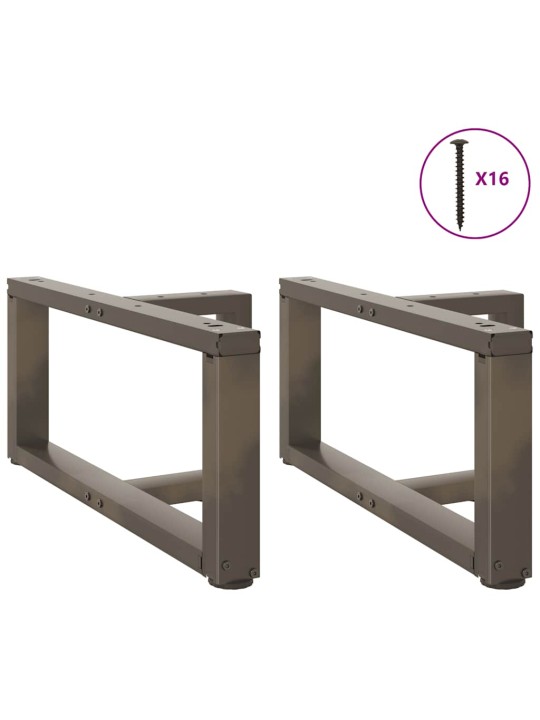 Sohvapöydän jalat t-muotoiset 2 kpl musta 60x25x(30-31) cm teräs