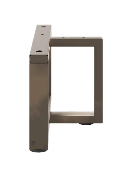 Sohvapöydän jalat t-muotoiset 2 kpl musta 60x25x(30-31) cm teräs