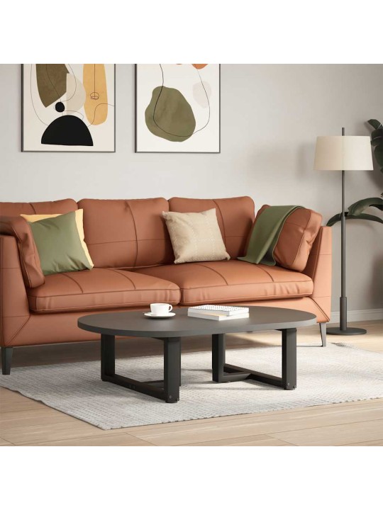 Sohvapöydän jalat t-muotoiset 2 kpl musta 70x25x(30-31) cm teräs