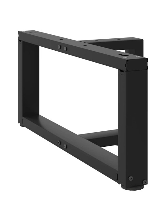 Sohvapöydän jalat t-muotoiset 2 kpl musta 70x25x(30-31) cm teräs