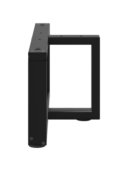 Sohvapöydän jalat t-muotoiset 2 kpl musta 70x25x(30-31) cm teräs
