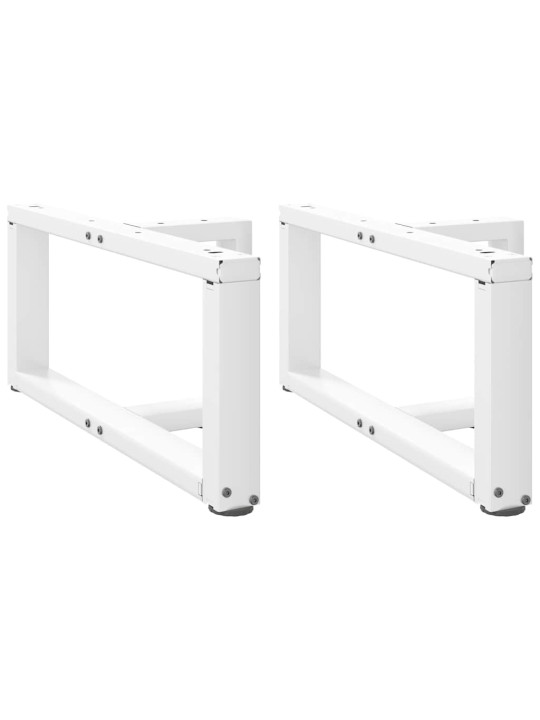 Sohvapöydän jalat t-muotoiset 2 kpl valkoinen 70x25x(30-31) cm teräs