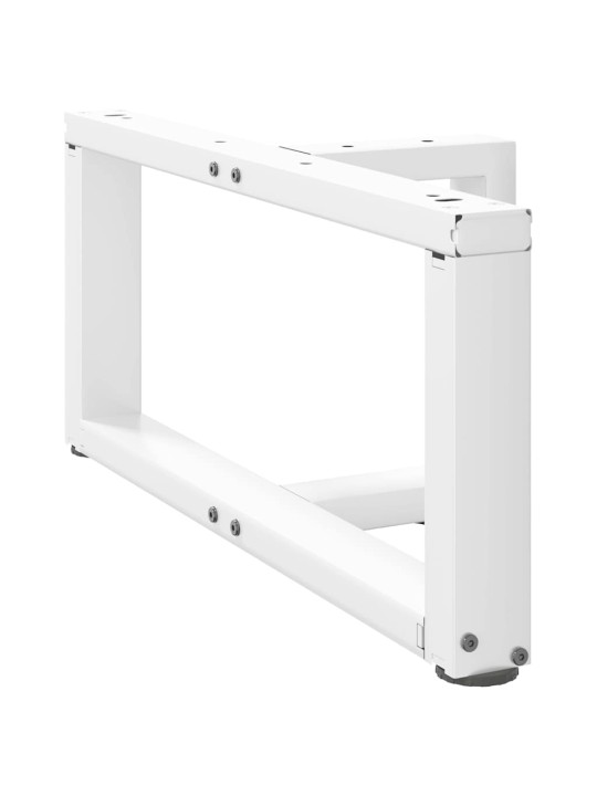 Sohvapöydän jalat t-muotoiset 2 kpl valkoinen 70x25x(30-31) cm teräs