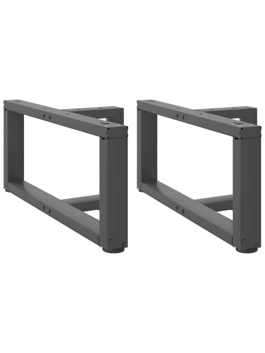 Sohvapöydän jalat t-muotoiset 2 kpl antrasiitti 70x25x(30-31) cm teräs