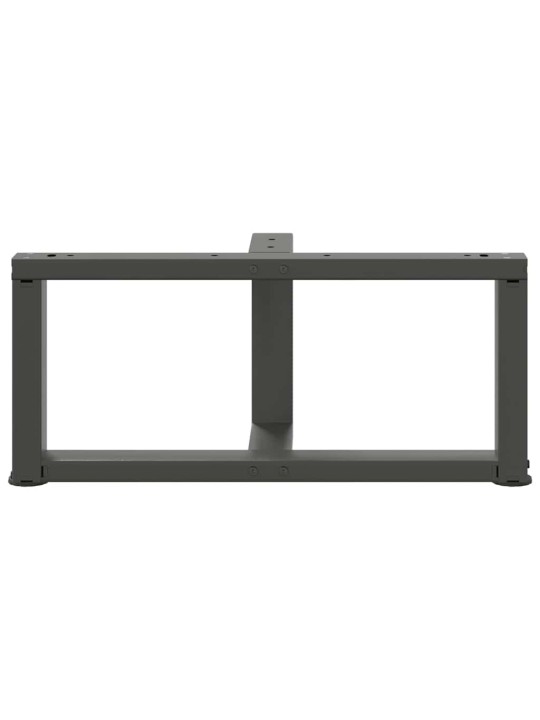 Sohvapöydän jalat t-muotoiset 2 kpl antrasiitti 70x25x(30-31) cm teräs