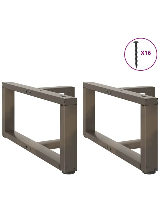 Sohvapöydän jalat t-muotoiset 2 kpl musta 70x25x(30-31) cm teräs